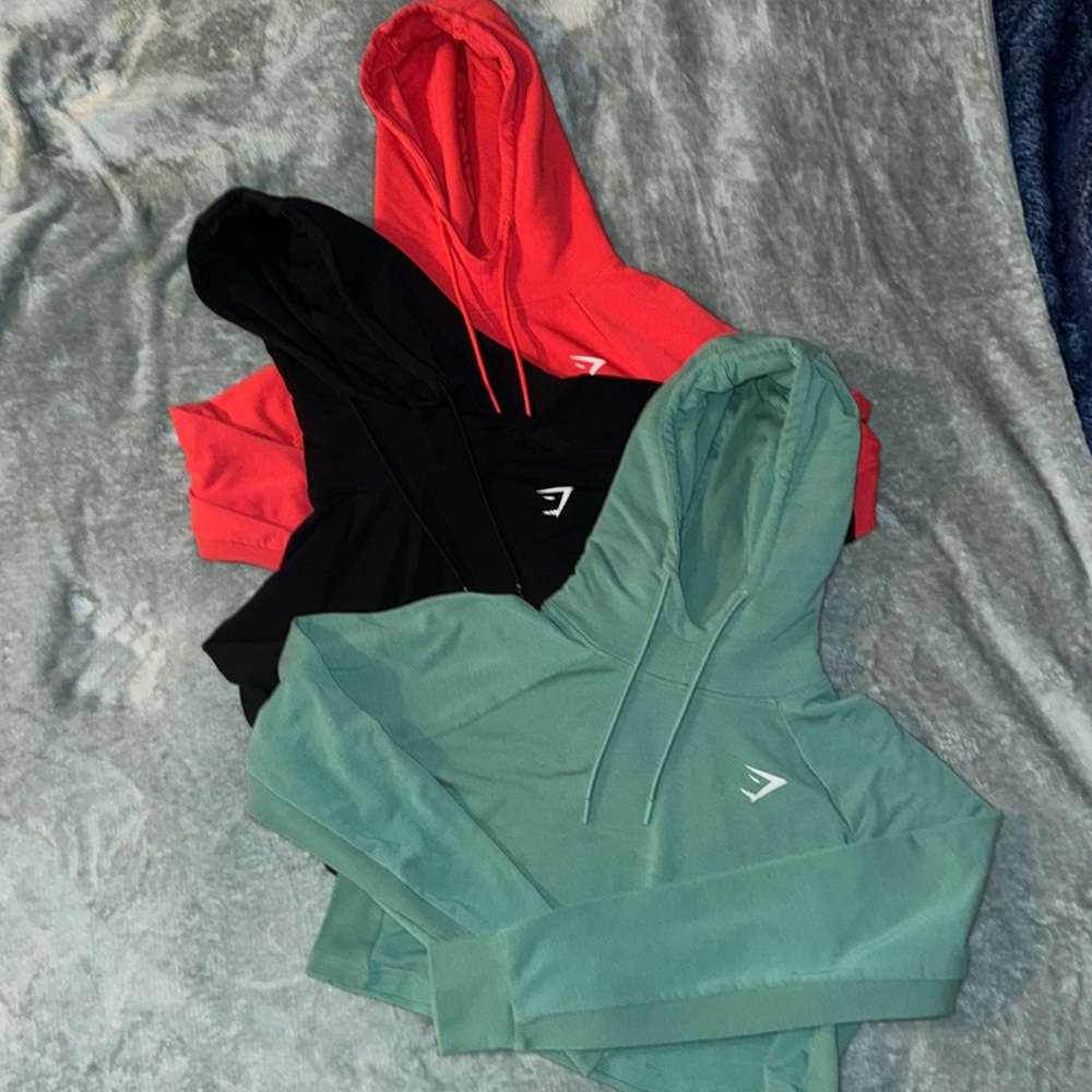 3 Gymshark Cropped Sweatshirts